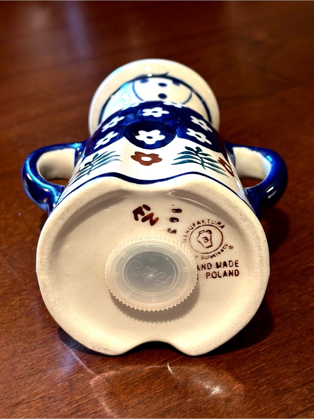 Bolesławiec Female Salt Shaker, hand-made in Poland - Picture 6 of 6